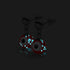 Rot | 925 Sterling Silber | Firefly Glas Evil Eye Tropfen Ohrstecker